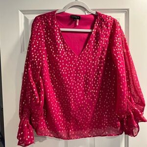 STATE Pink and Gold Women's Blouse